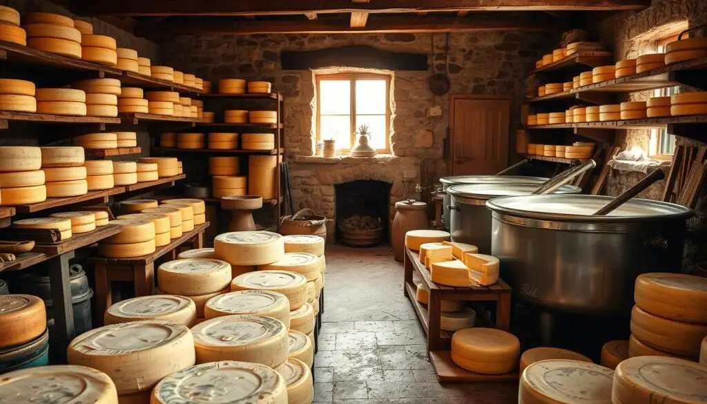 Pecorino cheese production