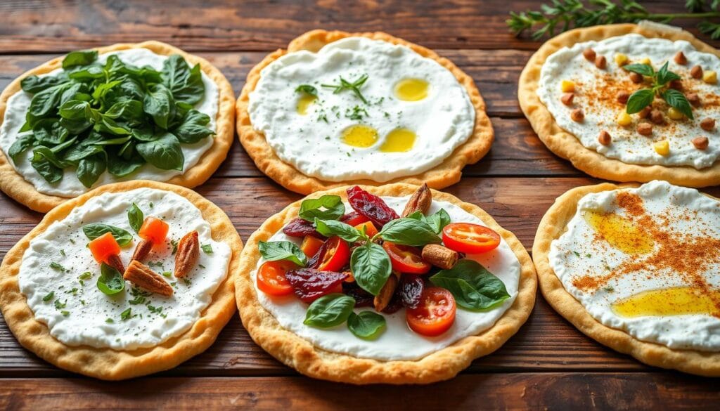 Cottage cheese flatbread variations