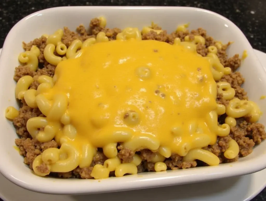 Beef Queso Mac and Cheese 