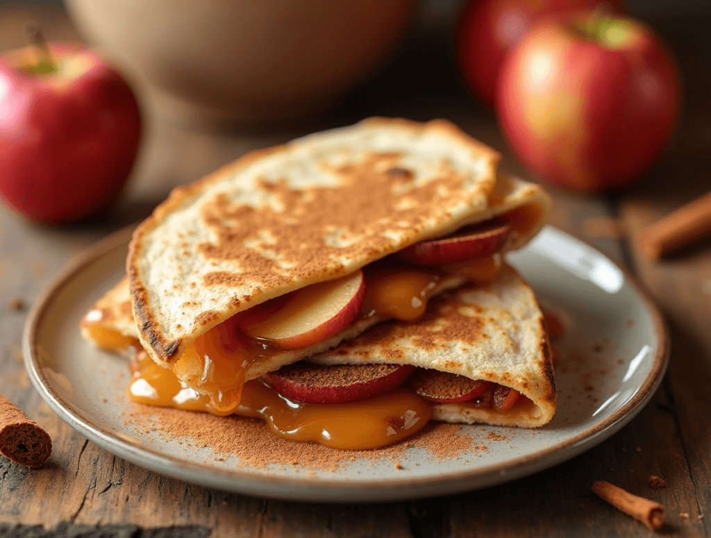 Sweet Cinnamon Apple Quesadilla