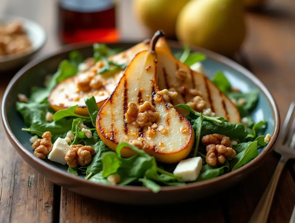Grilled Pear & Roquefort Salad