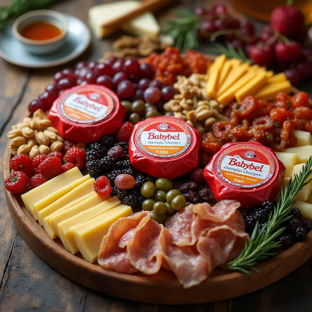 Add Babybel Cheese to a charcuterie board alongside dried fruits, nuts, and cured meats. Its creamy, mild flavor is a perfect complement to bold, savory options.